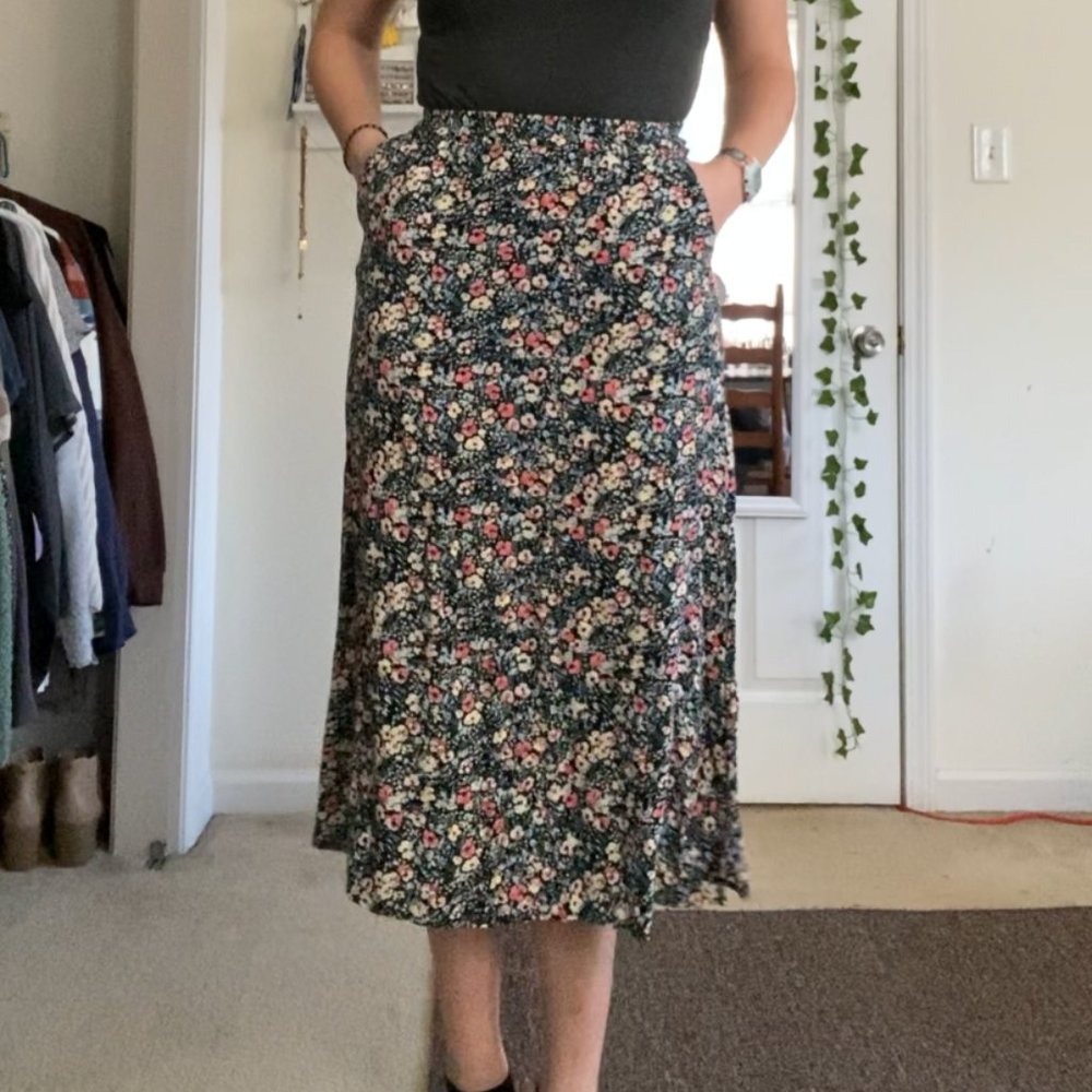 Floral Midi Skirt